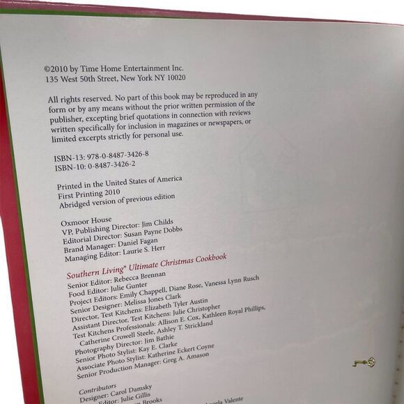 2010 Southern Living Ultimate Christmas Cookbook in Hardback Mint Condition - Picture 4 of 8